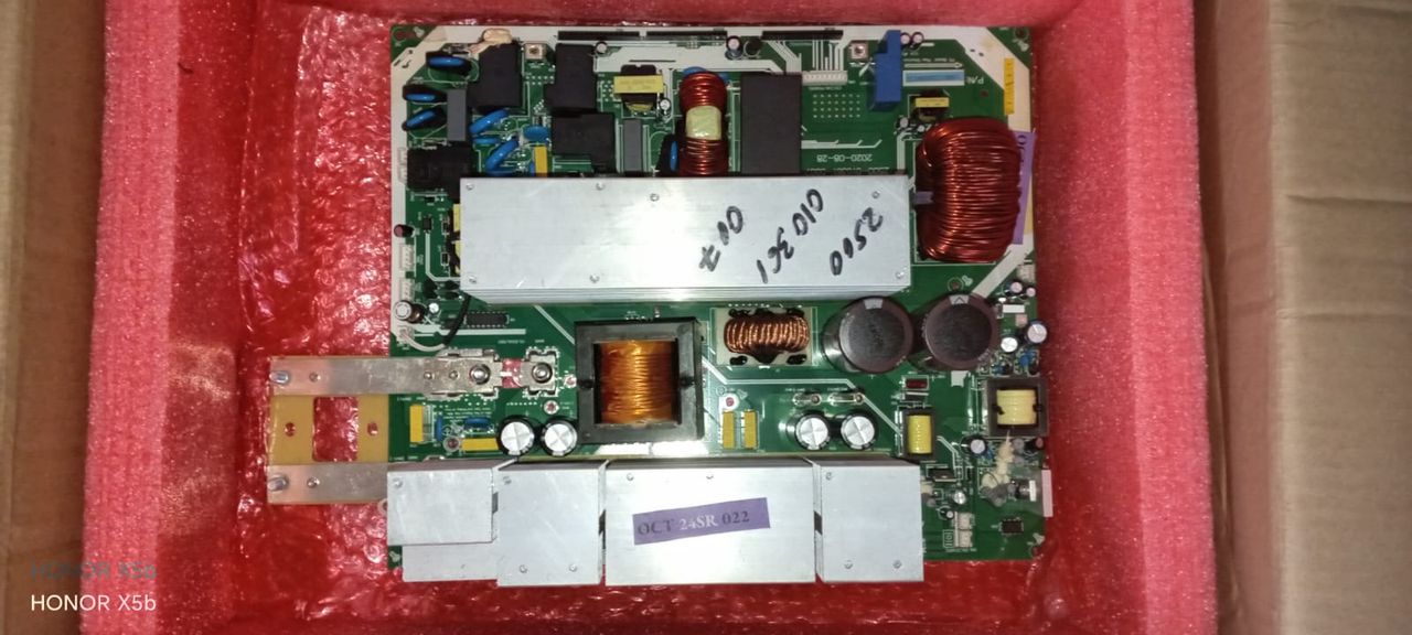 An inverter power board on the bench during diagnosis